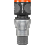 Gardena premium slangetilslutning 13 mm (1 2 ) - 15 mm (5 8 ) (grå sølv, 18255-50)