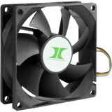 Inter-tech ipc blæsersæt 80 mm kasseventilatorer (sort, 4 stk, 80 x 80 x 25 mm, pwm)