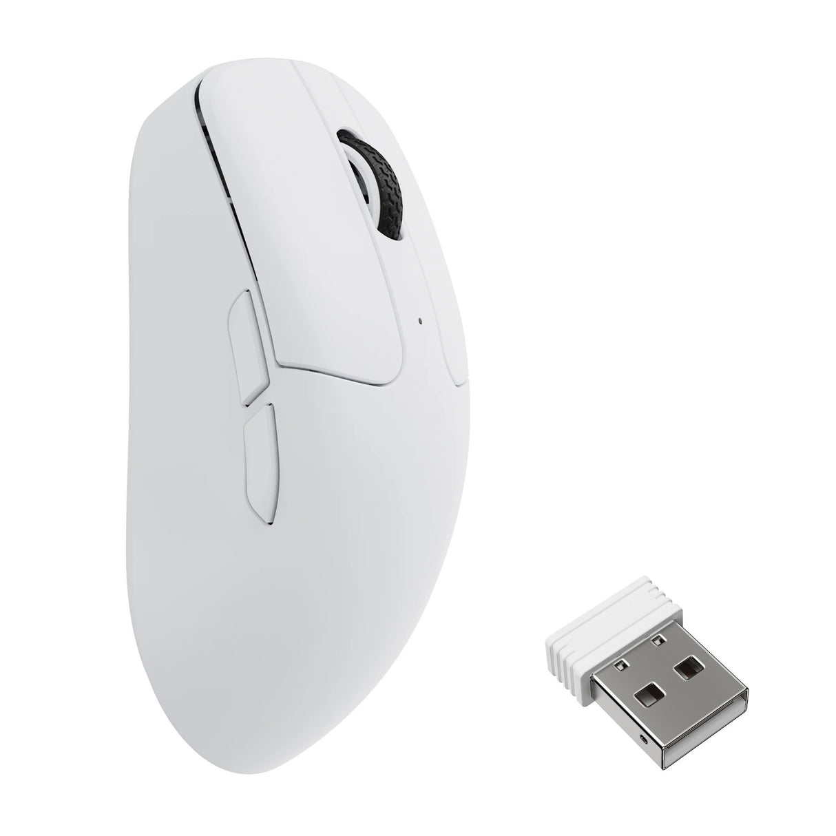 Keychron m2-a24 trådløs mus (hvid, 100 - 30000 dpi, 8000 Hz, 2,4 GHz Bluetooth USB-C)