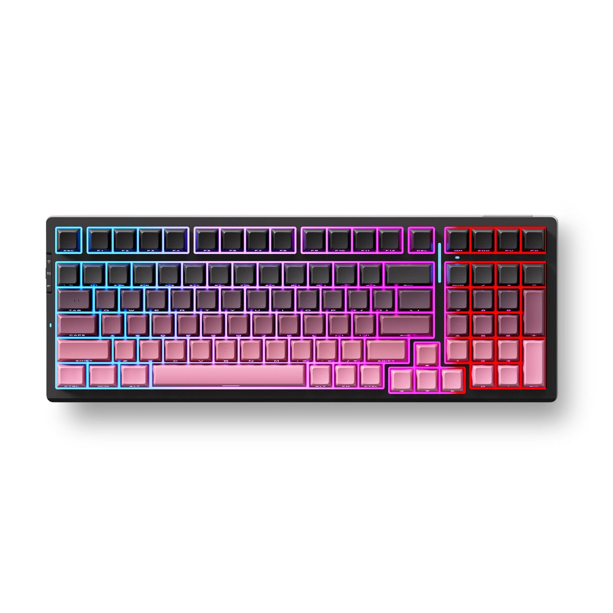 Mchose G98 Pro Black Pink Flame Orange Trådløst Tri-Mode Custom Mechanical RGB Gaming Keyboard (Sort, US Layout (Qwerty), TTC Flame Orange, RGB, Hot Swap, Side Engraved PBT, Wireless | Bluetooth | USB-C)