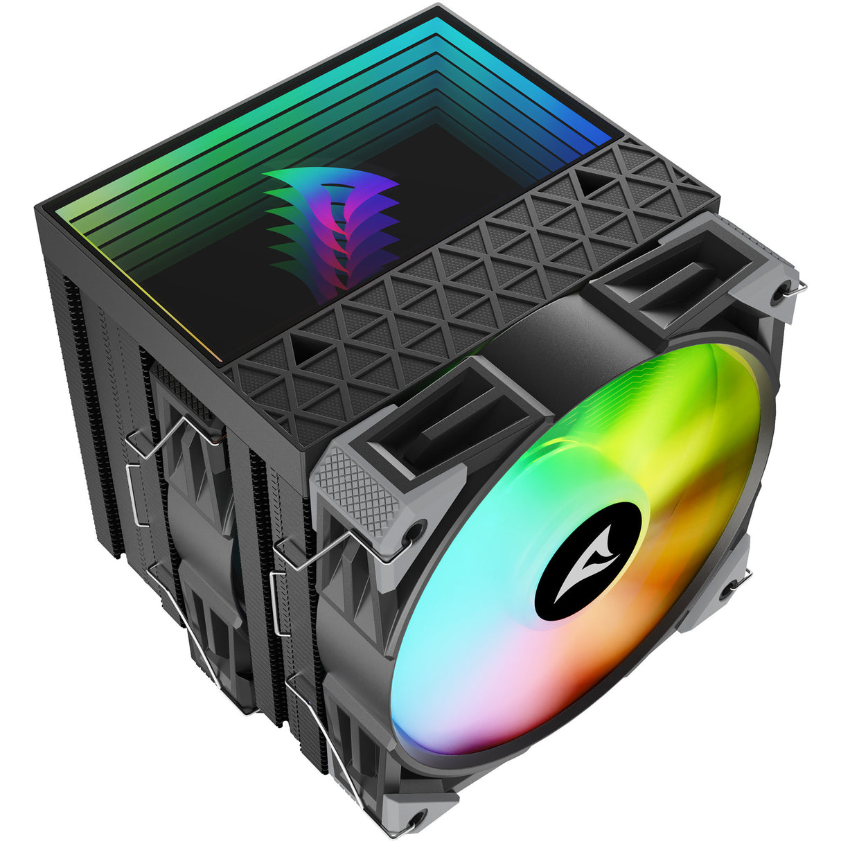 Sharkoon a60 rgb cpu køler (sort, 4-benet pwm blæserstik)