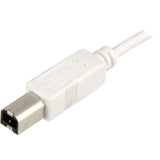 Sharkoon USB 2.0-kabel, USB-A > USB-B (hvid, 0,5 meter)