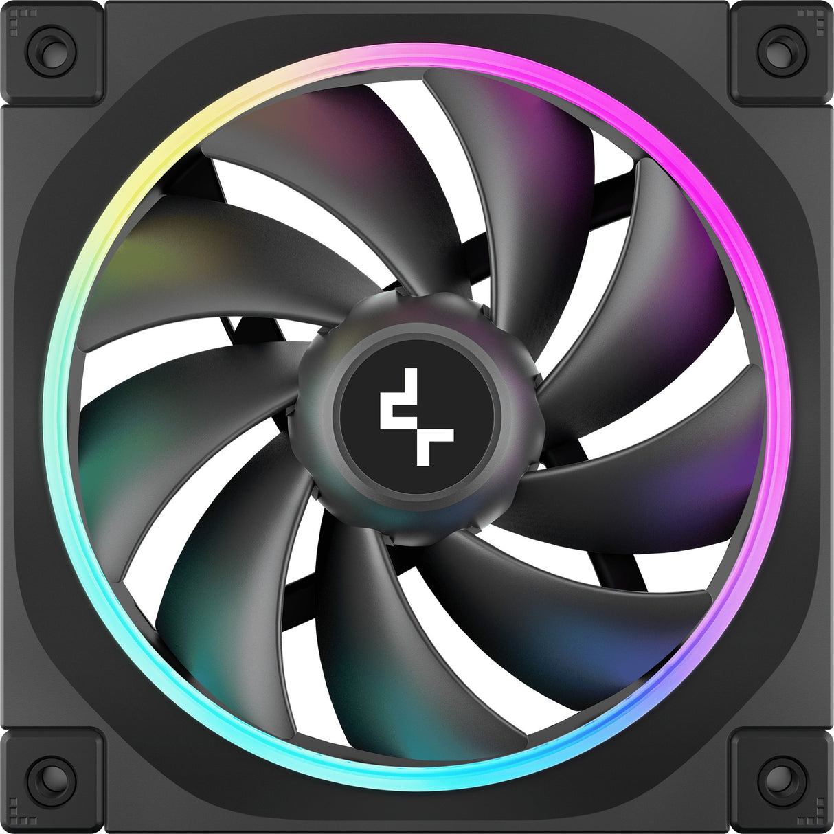 Deepcool fl12 rgb kabinet blæser (sort, 120 x 120 x 25 mm, pwm)