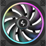Deepcool fl12 rgb kabinet blæser (sort, 120 x 120 x 25 mm, pwm)