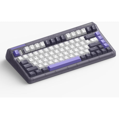 Iqunix og80 lavandin trådløst mekanisk tastatur (lavendel, us-layout (qwerty), cherry mx red, 80% (tkl), hot-swappable, pbt, 2.4ghz | bluetooth 5.1 | usb-c)