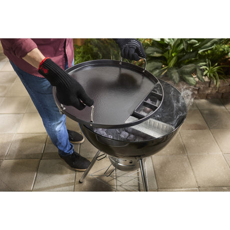 Weber full-size plancha - voor houtskoolbarbecues 57 cm grillplaat (zwart)