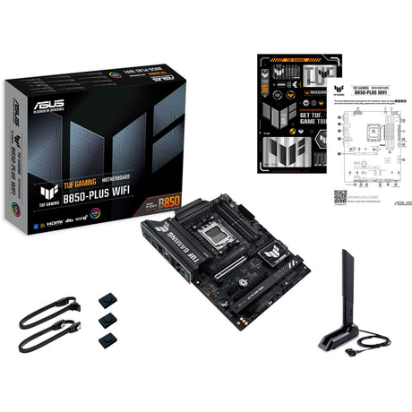 Asus Tuf Gaming B850-Plus WiFi Socket AM5 bundkort (RAID, 2,5 GB-LAN, WiFi 7, BT, lyd, ATX)