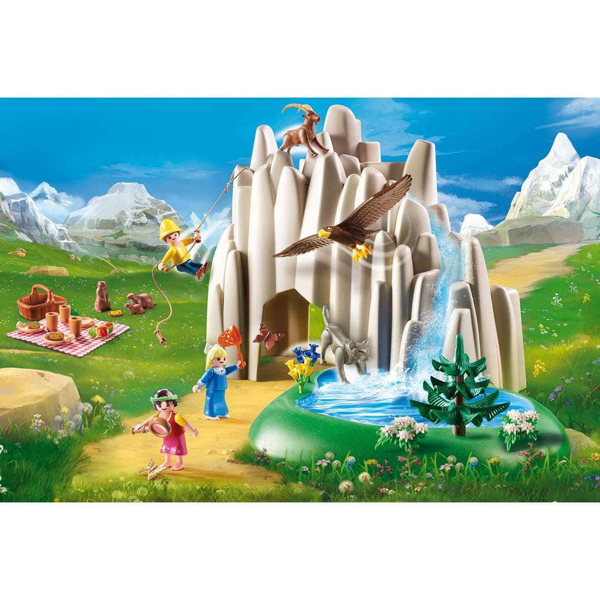 Playmobil Heidi - Heidi, Peter og Clara ved Crystal Lake byggelegetøj (70254)