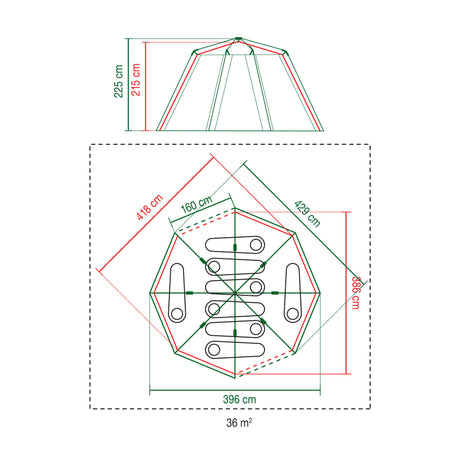 Coleman octagon 8 tent (grijs)