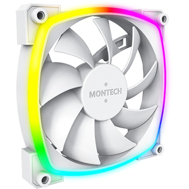 Montech ax120 fan pwm 3-pack rgb case fans (hvide, 3 stk, 120 x 120 x 25 mm)