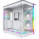 Montech king 95 pro midi tårnhus (hvid | 2x USB-A | 1x USB-C | RGB | hærdet glas)