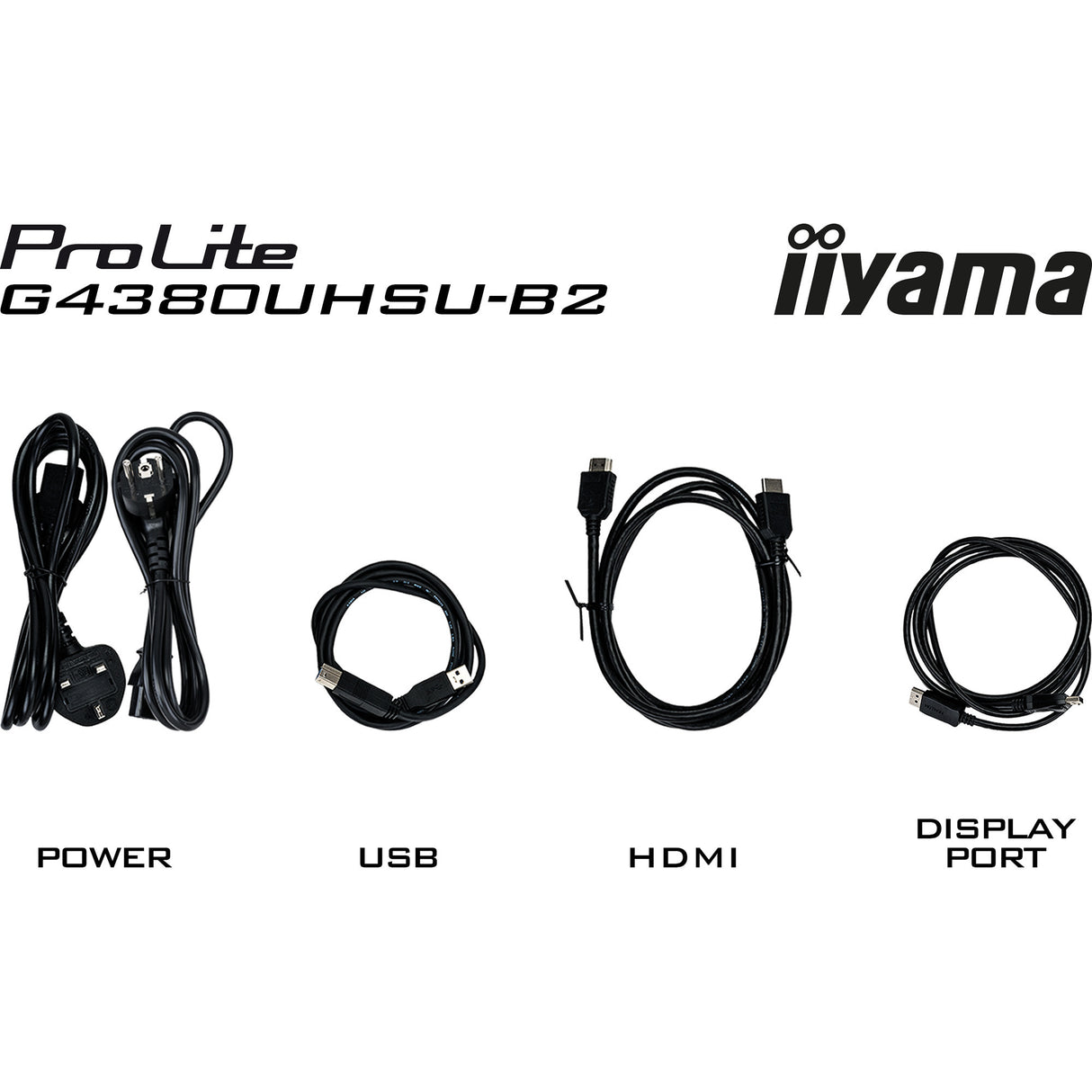 Iiyama G-Master Red Eagle G4380uhsu-B2 42.5 4K UHD-gamingskærm (sort, 2x HDMI, 2x Displayport, 4x USB-A, USB-B, 144 Hz)