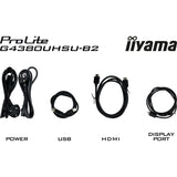 Iiyama G-Master Red Eagle G4380uhsu-B2 42.5 4K UHD-gamingskærm (sort, 2x HDMI, 2x Displayport, 4x USB-A, USB-B, 144 Hz)