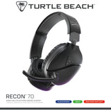 Turtle beach ear force recon 70p sort (2024) over-ear gaming headset (sort, ps4, ps5, xbox series x|s, xbox one, switch, pc, mobil)