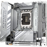 Gigabyte B860i Aorus Pro Ice Socket 1851 bundkort (sølv, RAID, 2,5 GB-LAN, Wi-Fi 7, BT, lyd, Mini-ITX)