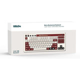 8bitdo retro mekanisk tastatur fami edition (beige, us layout (qwerty), kailh box hvid, 80% (tkl), bluetooth lavenergi, trådløs 2.4g, usb)