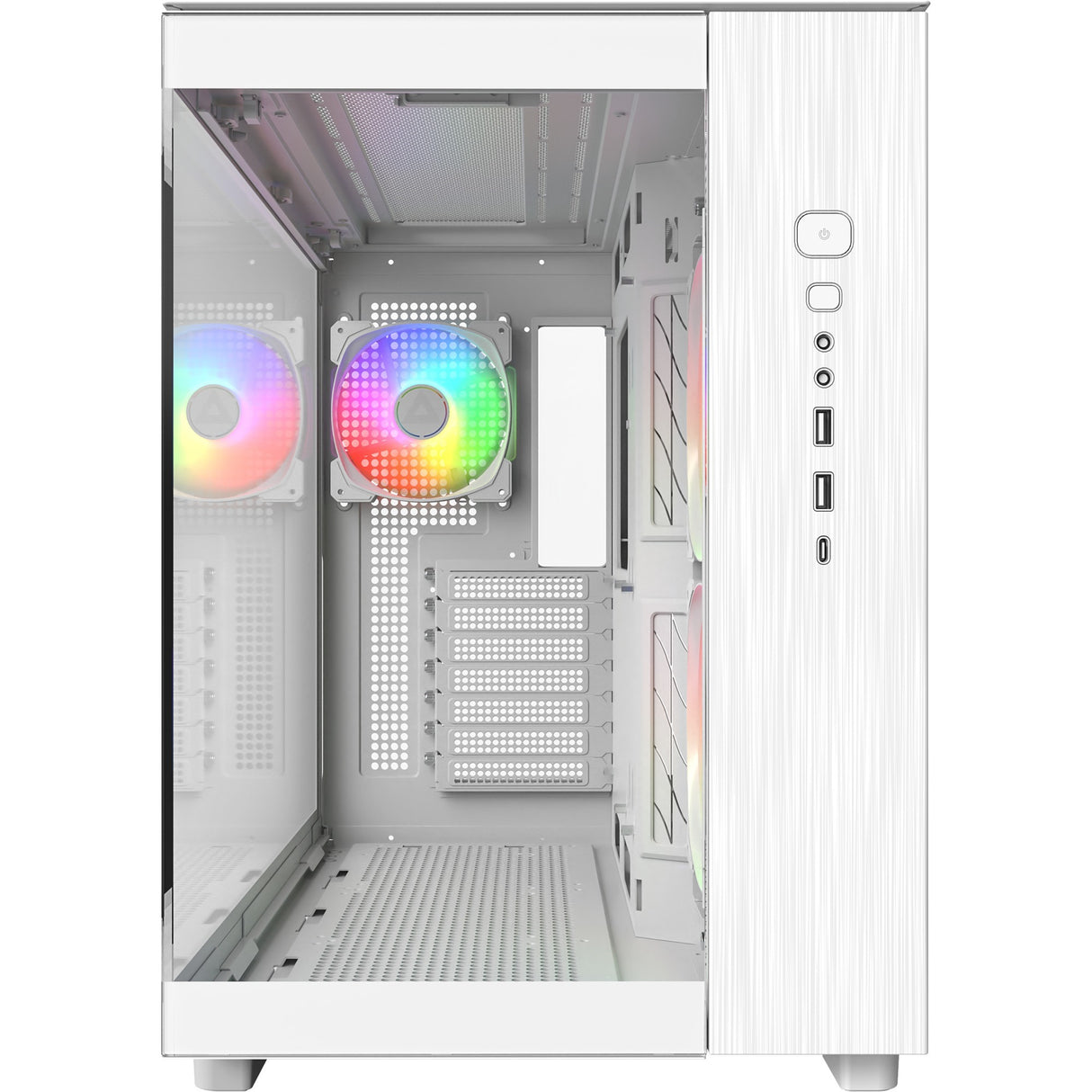 Montech king 65 pro midi tårnhus (hvid | 2x USB-A | 1x USB-C | vindue)