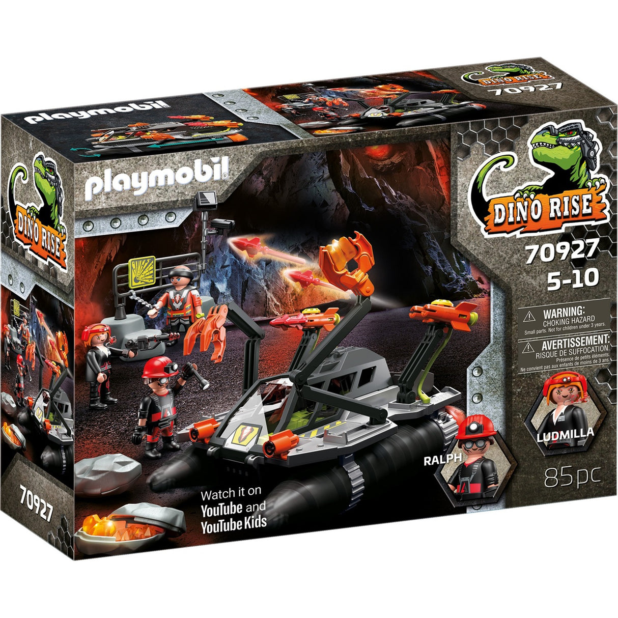 Playmobil dino rise - comet corp. nedrivningsbore byggelegetøj (70927)