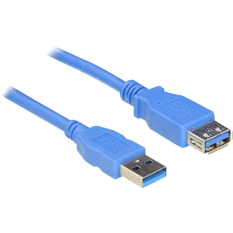 Delock USB 3.0a han til USB 3.0a hun forlængerkabel (blå, 5 meter)