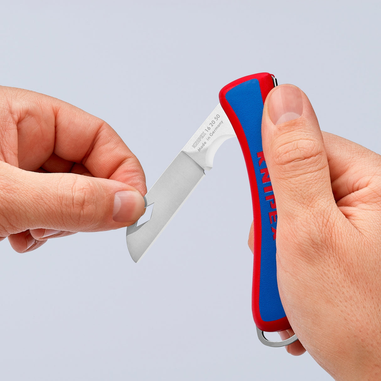 Knipex elektriker lommekniv 16 20 50 sb (rød blå, længde 120 mm)