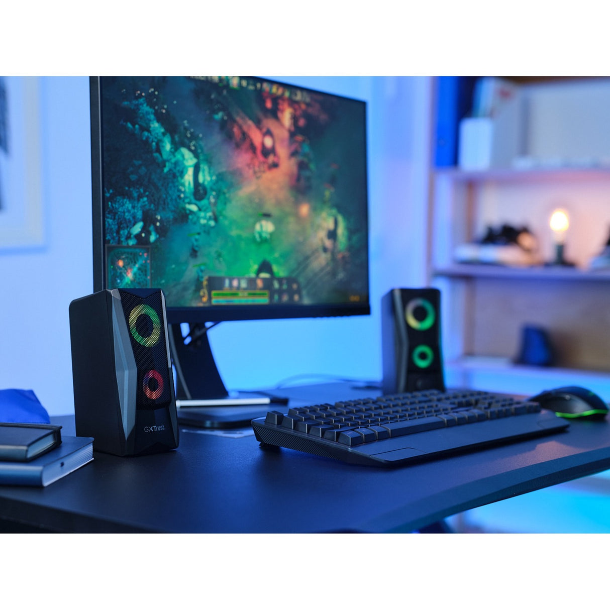 Trust GXT 606 JAVV RGB Illuminated 2.0 højttalersæt pc-højttaler (sort)