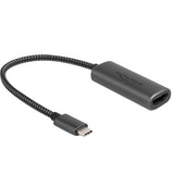 Delock USB-C (han) > HDMI (hun) (DP Alt-tilstand) adapter (grå, 0,2 meter)