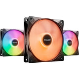 Vær stille! light wings lx pwm rgb kabinet blæsere (sort, 3 stk, 120 x 120 x 25 mm)