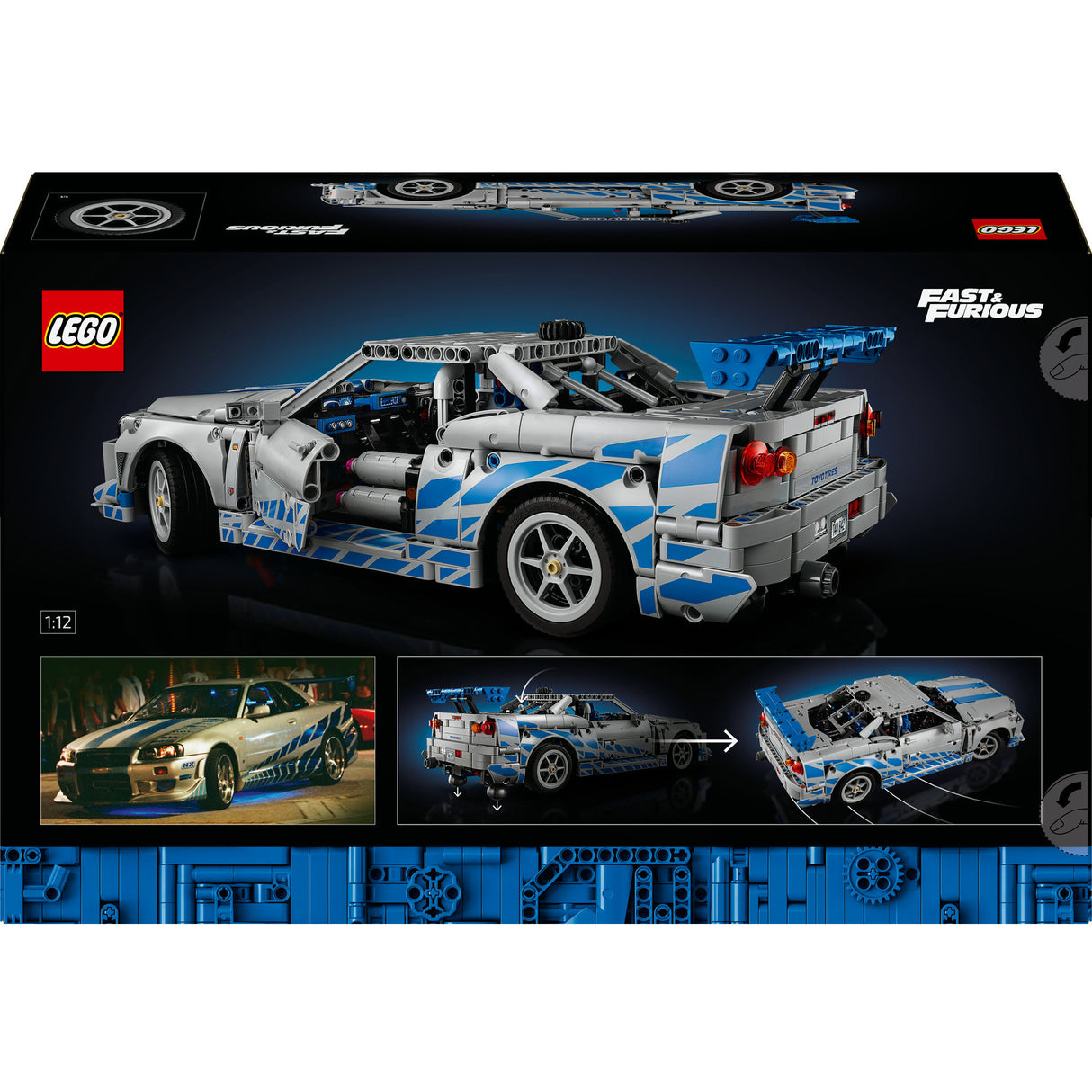 Lego ® Technic 2 Fast 2 Furious Nissan Skyline GT-R (R34) bil - 42210