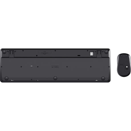Trust Ody II lydløst trådløst tastatur og mus sæt skrivebordssæt (sort, amerikansk layout (QWERTY), membran, 100 %, 800 dpi - 1.600 dpi)