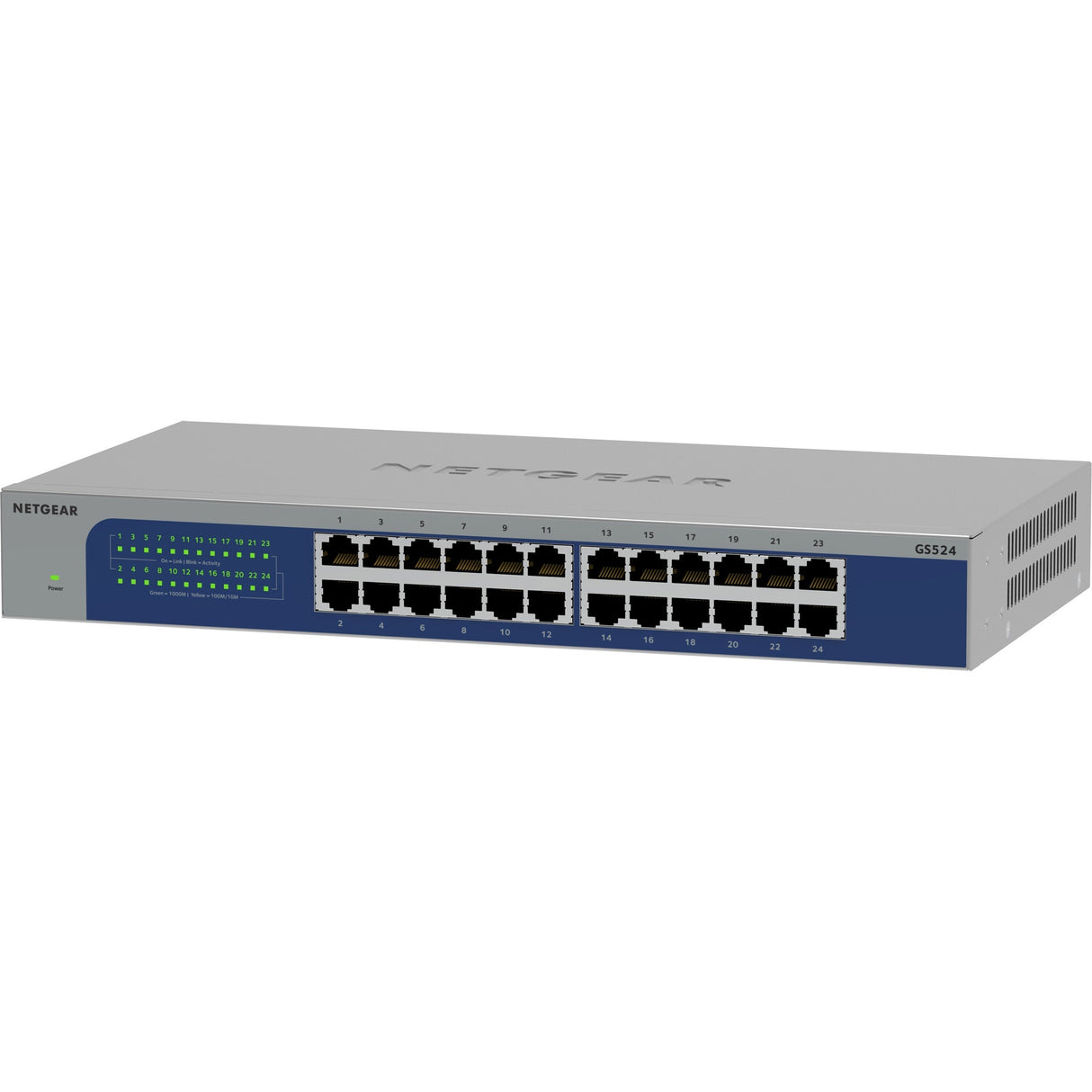 Netgear GS524 24-Port Gigabit Ethernet Unmanaged Switch (gråblå)