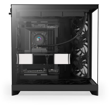 Nzxt h9 flow midi tårnhus (sort (mat) | 2x USB-A | 1x USB-C | hærdet glas)