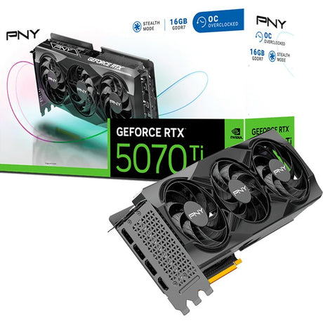 Pny Geforce RTX 5070 Ti OC grafikkort (DLSS 4, 3x Display Port, 1x HDMI)