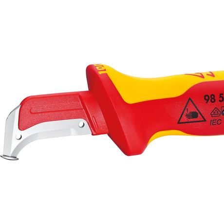 Knipex demonteringskniv 9855sb (rød gul, 180 mm)