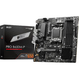 MSI Pro B650M-P Socket AM5 bundkort (sort, RAID, 2,5 GB-LAN, lyd, µATX)