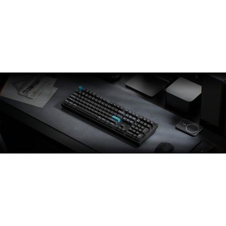 Keychron q6 ultra-m3 8k trådløst brugerdefineret mekanisk tastatur (sort, us-layout (qwerty), silke pom brun, 100%, rgb, hot swap, 8k, 2,4 ghz bluetooth 5,2 usb-c)