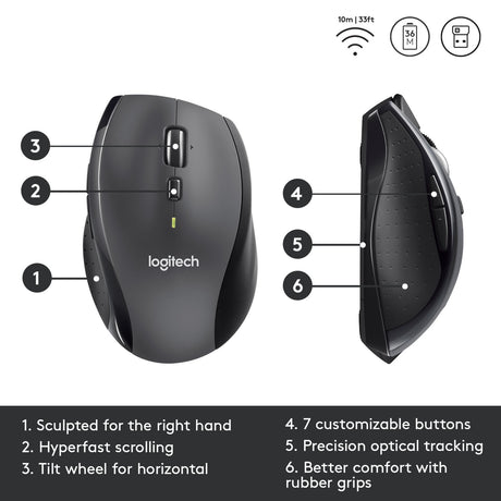 Logitech mus 910-006034 sort