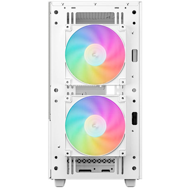 Deepcool ch360 digitalt mini tårnhus (hvid | 1x USB-A | 1x USB-C | RGB | hærdet glas)