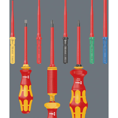 Wera Kraftform Kompakt VDE 16 Torque Extra Slim 1 Tool Finder-skruetrækker (rød gul, 16 stykker)