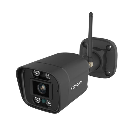 Foscam v8p, 4k 8mp dual-band wifi sikkerhedskamera (sort, med lyd- og lysalarm)