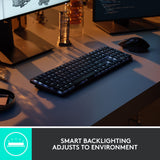 Logitech MX mekanisk tastatur (sort, amerikansk-internationalt layout (QWERTY), 100 %, Bluetooth)