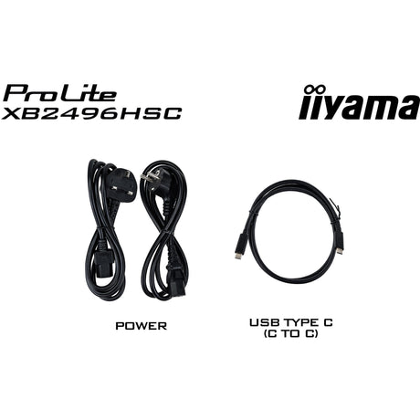Iiyama prolite xb2496hsc-b1 24 skærm (sort (mat), 144 Hz, HDMI, USB-C, lyd)