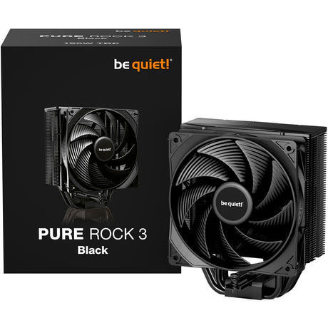 Vær stille! Pure Rock 3 sort CPU-køler (sort, 4-benet PWM blæserstik)