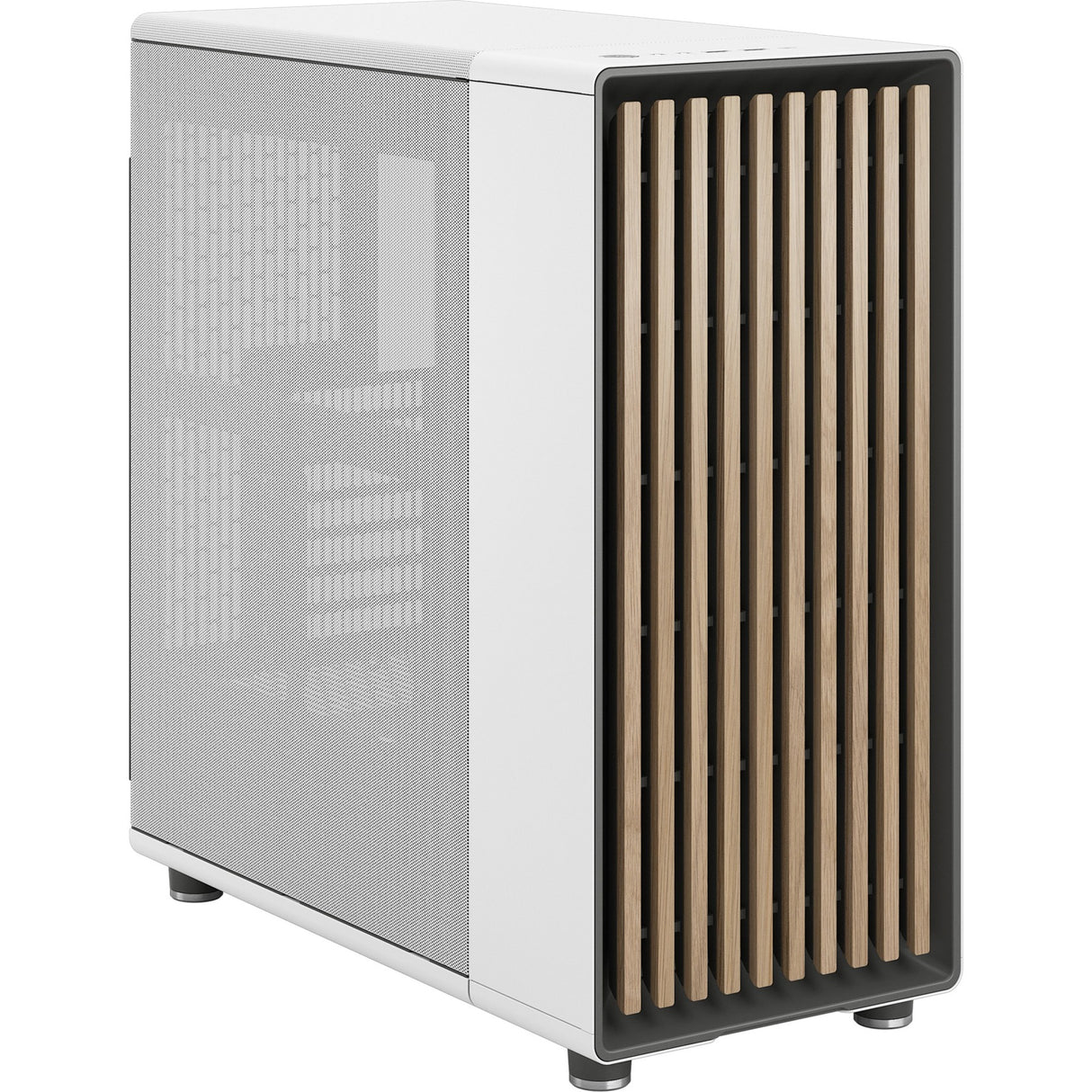 Fractal design nord midi tårnhus (hvid træfarve | 2x USB-A | 1x USB-C)
