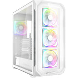 Sharkoon ak5g rgb midi tårnhus (hvid | 2x usb-a | 1x usb-c | rgb | hærdet glas)