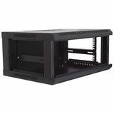 Dsi 4u wandkast met glazen deur server rack (zwart)