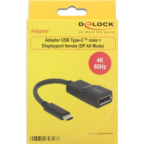Delock USB-C > displayport-adapter (sort, dp alt-tilstand, 4k 60 hz)