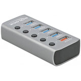 Delock 4-ports USB 3.2 gen 1 USB-hub (grå)