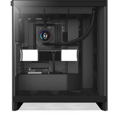 Nzxt h7 flow (2024) midi tårnhus (sort | 2x USB-A | 1x USB-C | hærdet glas)