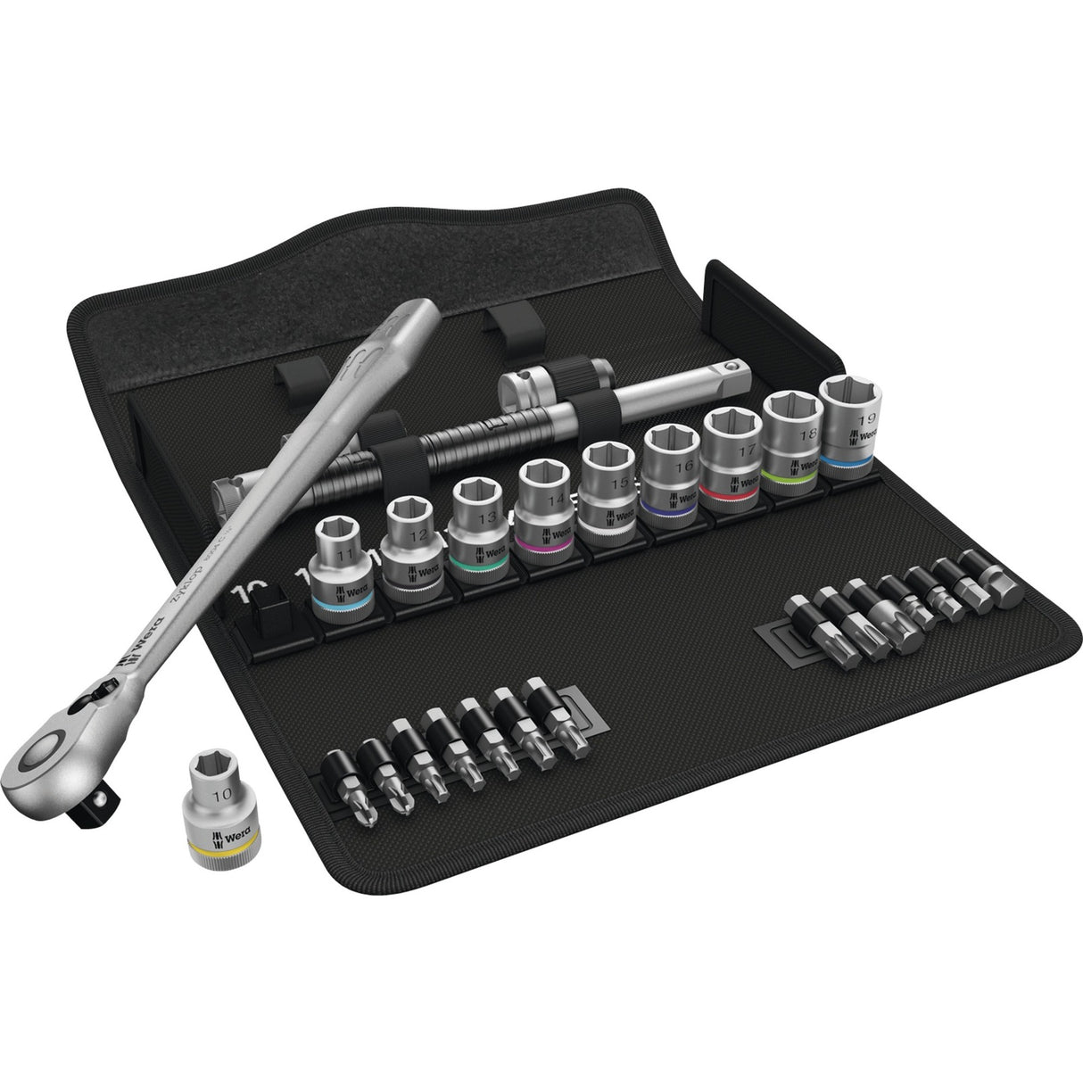 Wera 8100 sc 8 zyklop metal skraldesæt vendbart, 1 2 drevværktøjssæt (28 stk.)