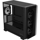 Asus a23 plus mini tårnetui (sort | 2x USB-A | 1x USB-C | RGB | hærdet glas)